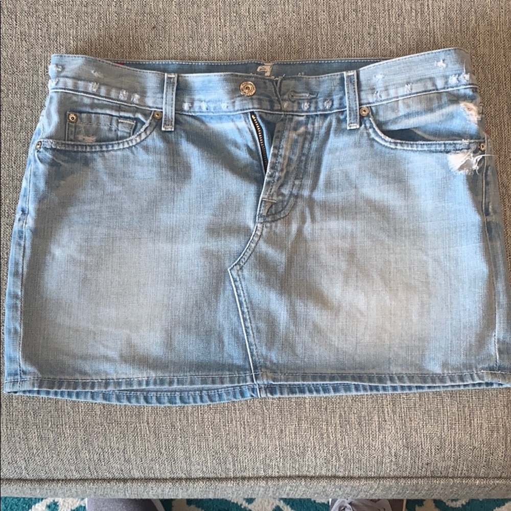 7 for all man kind Perfect shape Denim skirt